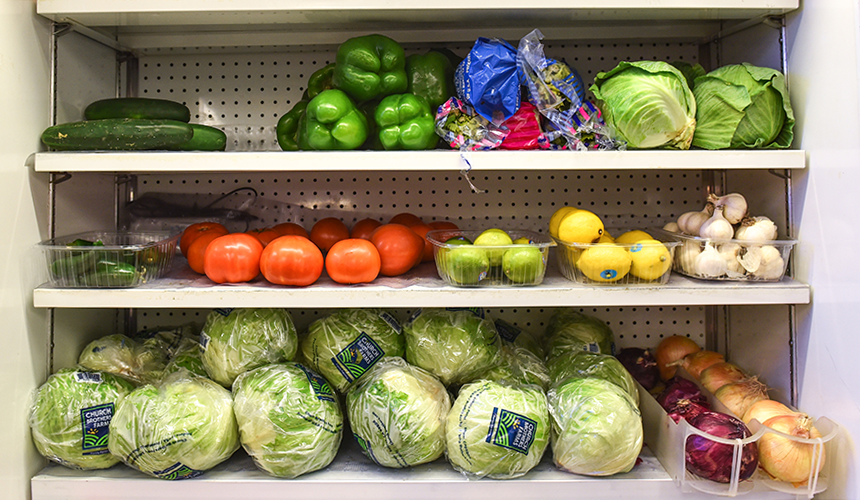 Scriba Meats Market fresh vegetables